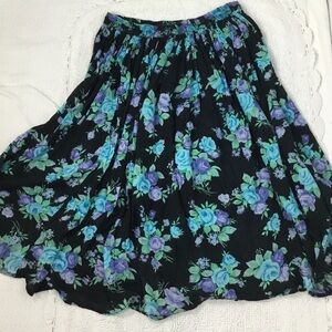 Just Class 100% Cotton Floral Boho Cottagecore Maxi Skirt size 2X
